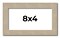 8x4 Thin Barnwood Picture Frame with UV-Resistant Acrylic & Acid Free Backing, Available in 2 Paint Finishes - Grey and Black
